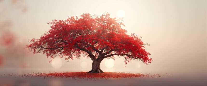 Delonix regia's Beautiful Red Blossoms