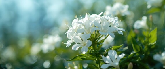 Detailed shot of Dianthus deltoides white flowers in May featuring carnations, pinnate foliage, garden setting, green and blue hues, petal details, nature, park, pink accents