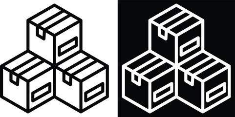 Fototapeta premium packaging Two-tone version in black and white background