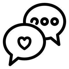 Chat Conversation Love Message Icon