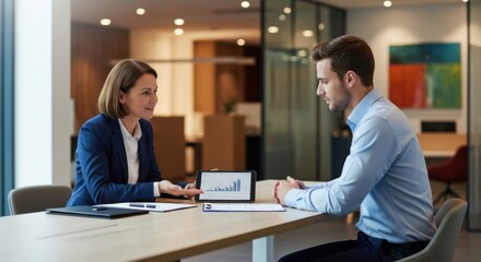 Fototapeta premium Business Meeting Financial Review