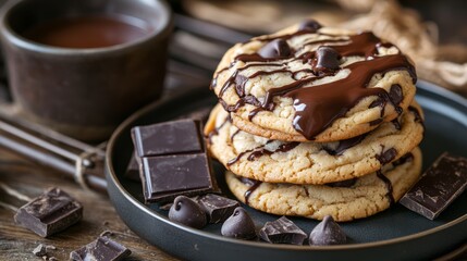 Cookies topped with rich chocolate, sweet cravings with coffee. Ideal for any occasion, they bring joy in every bite, making them a musthave treat for snacks and gatherings, ensuring delight for all