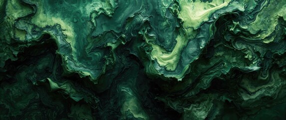 Green and black blotches abstract background with space for text