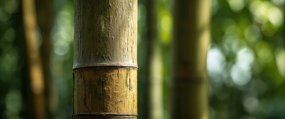 Obraz premium Zoomed-in shot of bamboo tree surface
