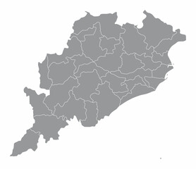 Obraz premium Odisha administrative map