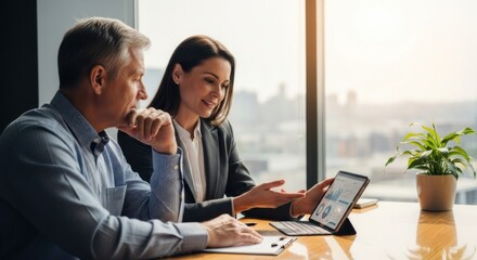 Business team analyzing charts