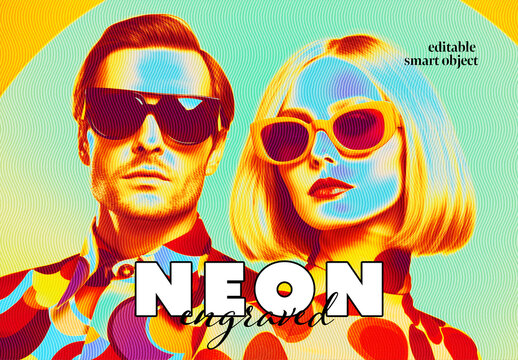 Engraved Neon Effect