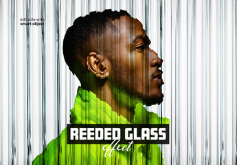 Reeded Glass Photo Effect