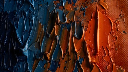 Thick Impasto Oil Paint Brushstrokes Texture on Canvas