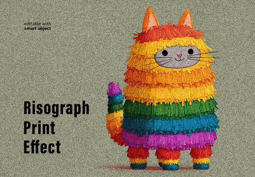 Risograph Print Photo Effect