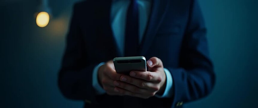 Thank you message concept. A person holding smartphone with glowing Thank You message symbolizing appreciation and gratitude in digital communication. Gratitude customer service and interaction. conce