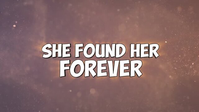 A romantic video message with a beautiful woman finding her forever love