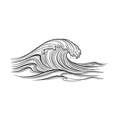 Ocean Wave Line Flow