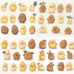 seamless pattern with funny animals