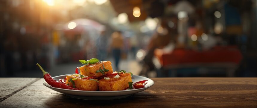 Makanan jalanan khas Cirebon, Tofu Gejrot atau tahu gejrot, memiliki rasa pedas, asam, dan gurih