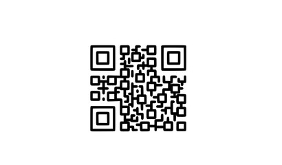 Modern Flat Outline QR Code Icon Vector for App, Web, and Technology Projects