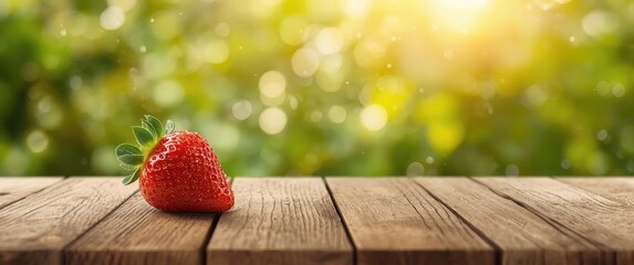 Summer's red and fresh strawberries