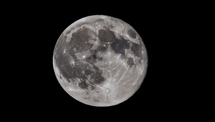 Fototapeta premium The Full Moon On A Black Background