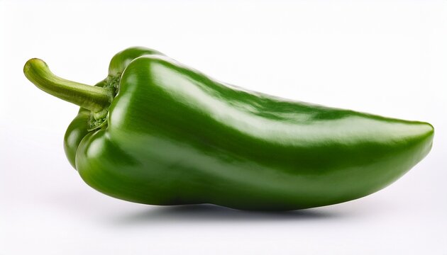 Pimiento Verde Aislado Sobre Fondo Blanco