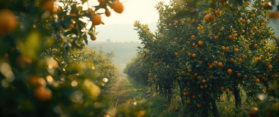 Orange Orchard in Northern Thailand