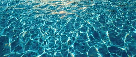 Obraz premium Wave on swimming pool surface as background image