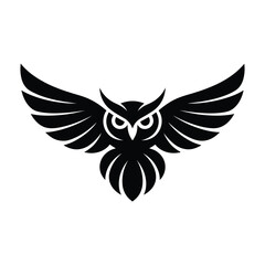 Obraz premium Majestic Owl with Spread Wings Icon 