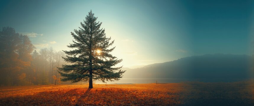 Balsam fir tree in a wilderness area within a park