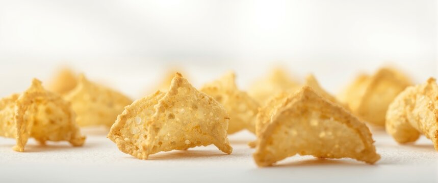 White backdrop featuring crunchy Prawn crackers
