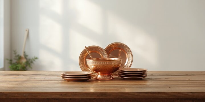 Old copper pots, designed for efficient heat conduction in cooking tasks