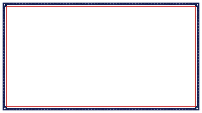American Flag frame isolated on transparent background. American Flag Style Frame.