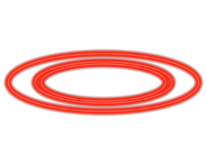 Red circle rings on transparent background isolated on transparent background