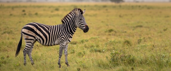 Fototapeta premium Serengeti Zebra Portrait from Tanzania's Savannah
