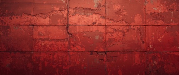 Obraz premium Pattern on a consistent red wall