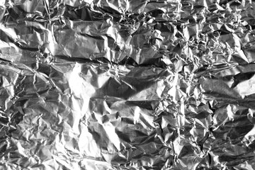 Crumpled foil texture overlay effect, png wrinkled paper surface, creased texture