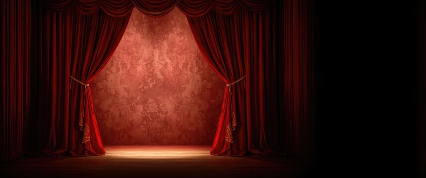 As the curtain lifts, the performance is about to commence