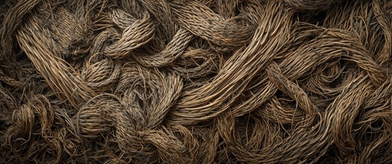 Fototapeta premium Vintage wicker wallpaper in abstract style