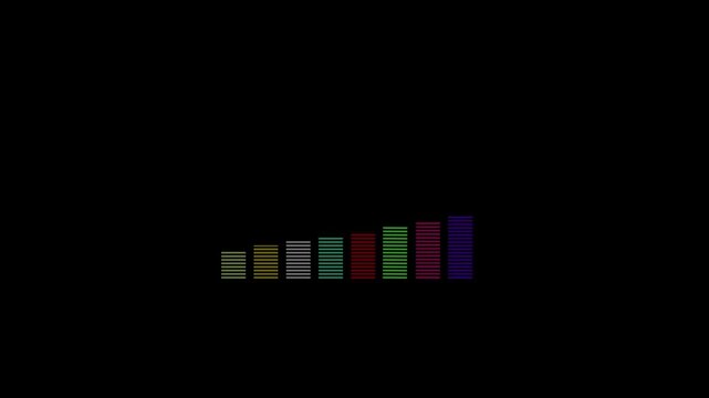 Animated down graph icon designed business or finance concept icon. Finance, Business Info graphic animation, Bar graph. business loss graph show chart.