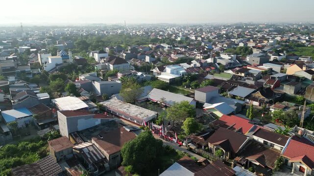 aerial view of the city Makassar