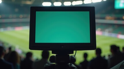 VAR Technology in Action at a Professional Soccer Match 