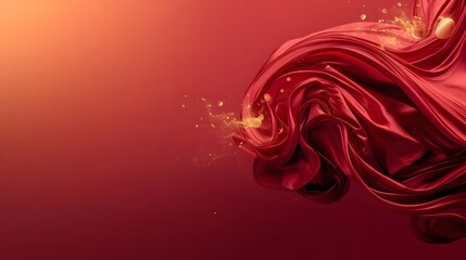 Abstract Black Ink Smoke on Vintage Parchment Texture, Minimalist Lunar New Year Design