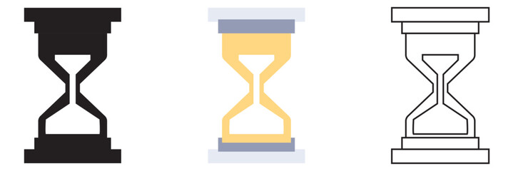 Hourglass icon.  Time and the concept of long-lasting.  vector illustration. EPS 10