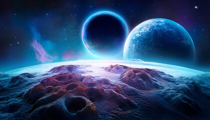 Sci Fi Background Alien Planet In A Different Galaxy