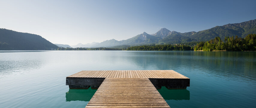 Steg am Faakersee, Drobollach, Mittagskogel, K&auml;rnten, &Ouml;sterreich