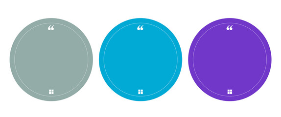 Circular Quote Icons for Minimalist Infographic Design