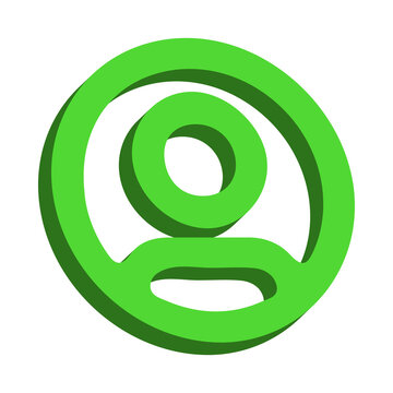 3D User Icon &ndash; Profile, Account and Person Symbol