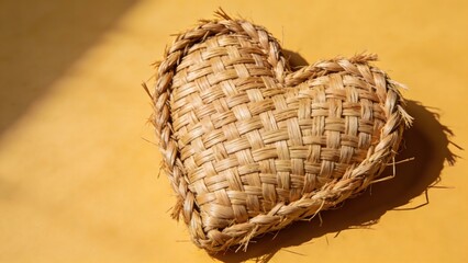 Obraz premium Woven heart shaped decorative object