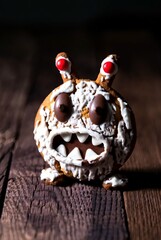 santa claus on a black background