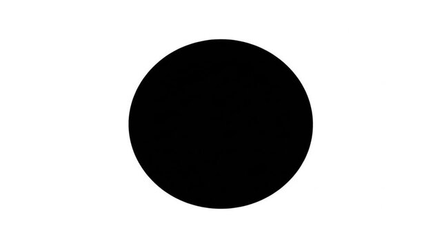 animation of ellipse symbol. two big black Symbols. Seamless 4k animation on white background