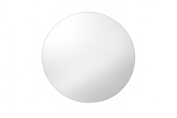 White round button or badge template blank circle shape with glossy metallic effect isolated on transparent background