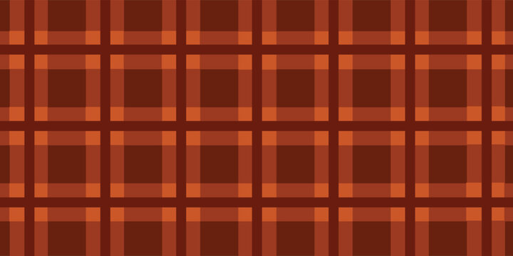 Plaid repeat pattern in brown.Gingham seamless pattern for autumn.Checkered tartan Geometric graphic vector illustration background design for fabric and prints.